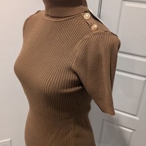 Elegant Brown Turtleneck Sweater